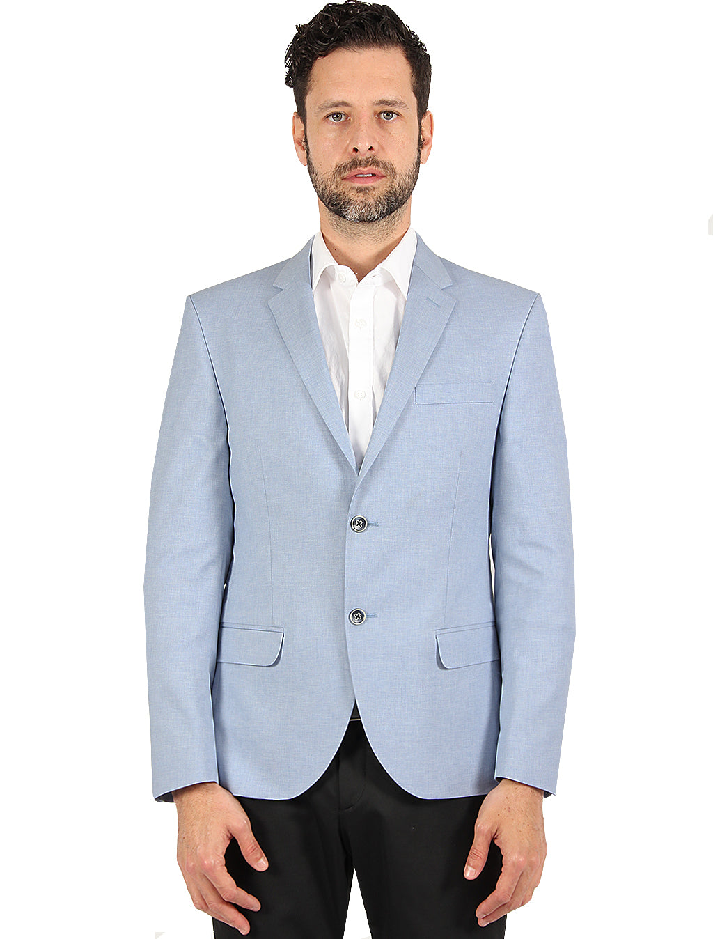 Azul Cielo Saco Azul Pantalon Blanco Hombre Cavani Men's Sky Blue